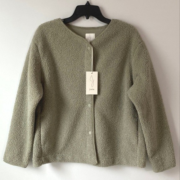 NWOT Joie Sage Green Teddy Jacket - Picture 11 of 13